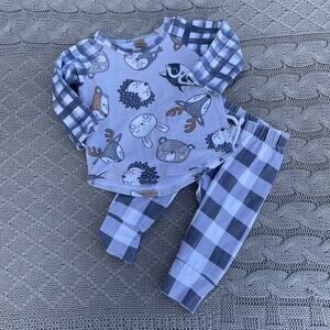 Handmade Woodland Baby Outfit ~ 3/6M